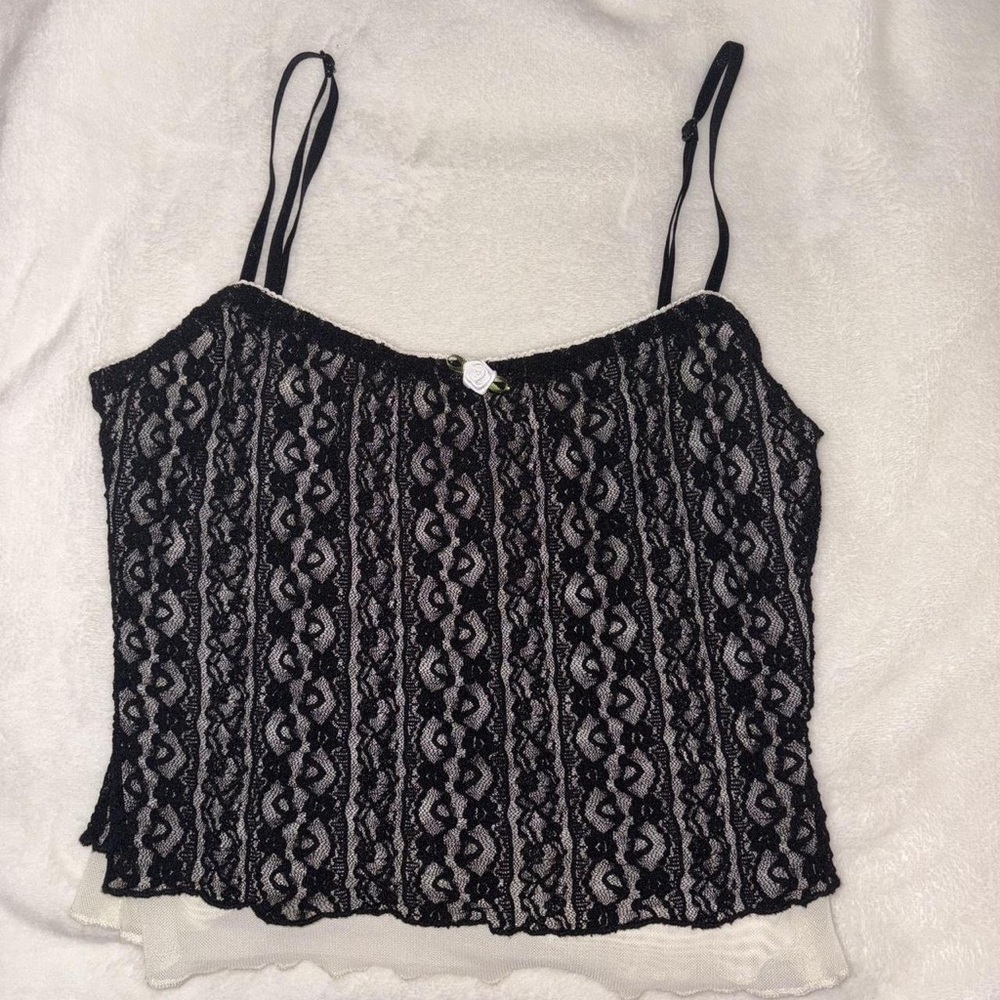 Chic Black Lace Camisole with Adjustable Straps